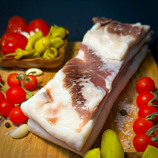Salted Salo with Meat Layer