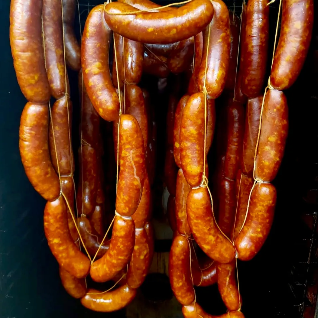 Smoked pork sausages for grilling – Ukrainian style BBQ sausage
